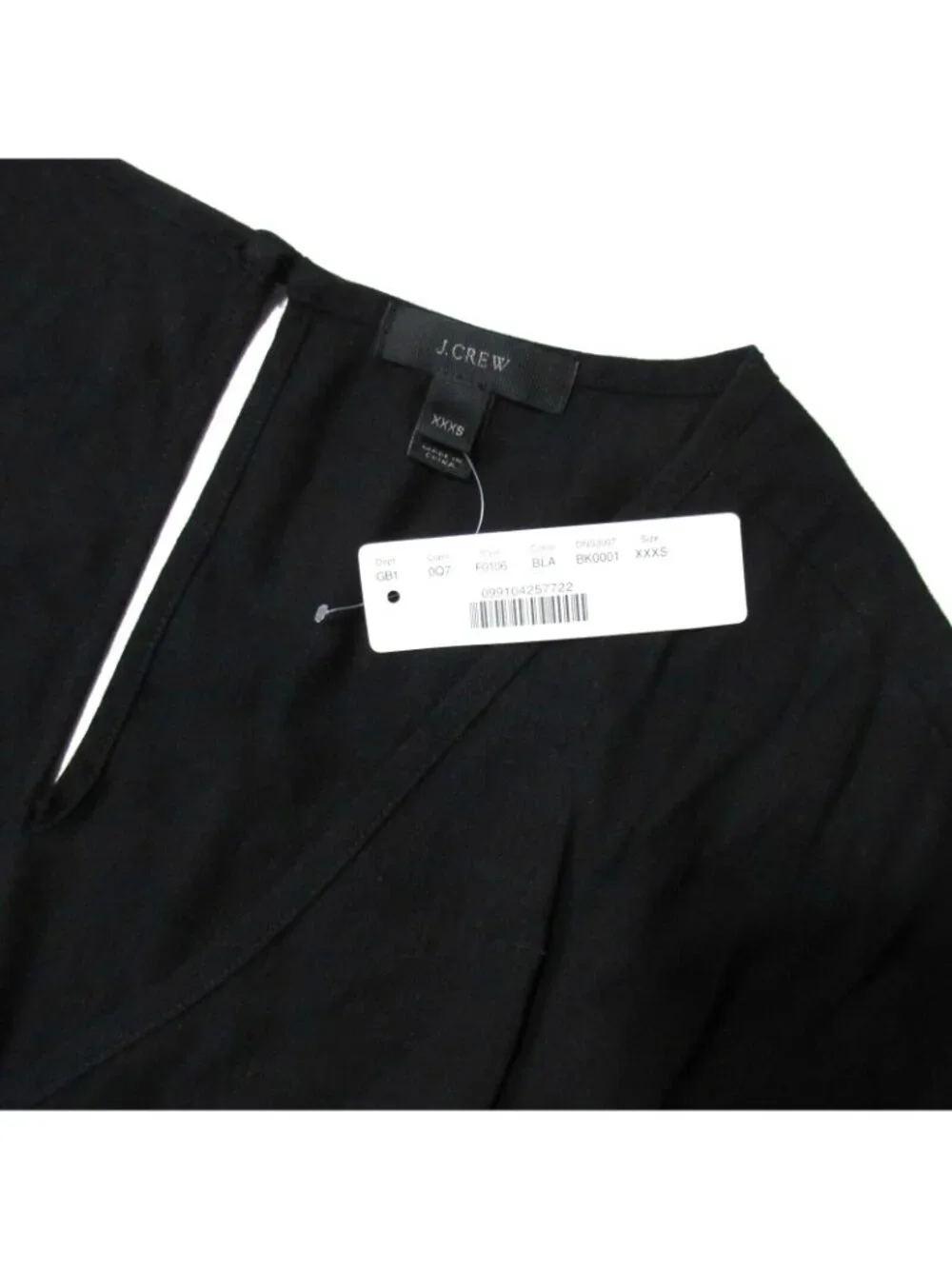 NWT J.Crew Relaxed Jumpsuit in Black Tencel Linen V-neck Jumper XXXS 3XS